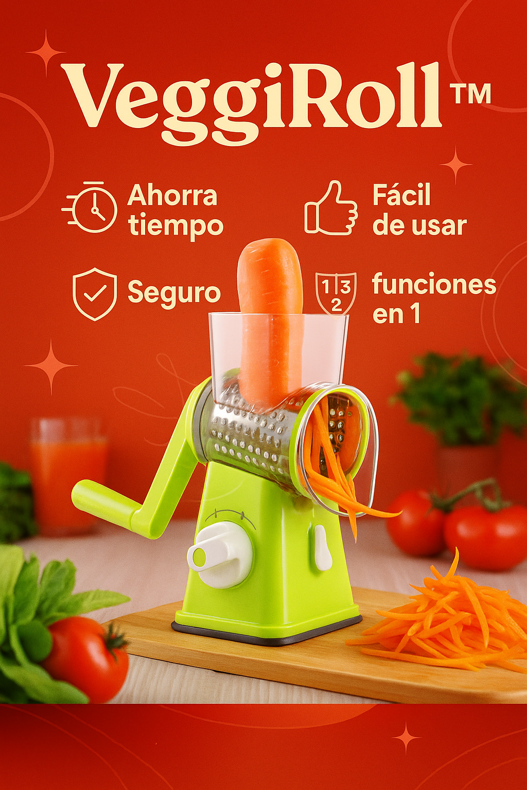 Rayador De Verdura 3 En 1 - VeggiRoll™