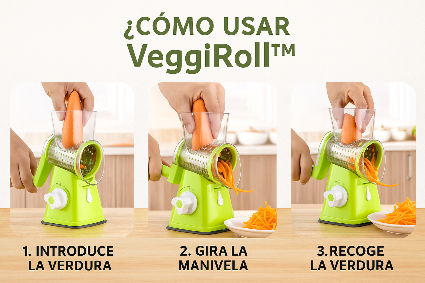 Rayador De Verdura 3 En 1 - VeggiRoll™