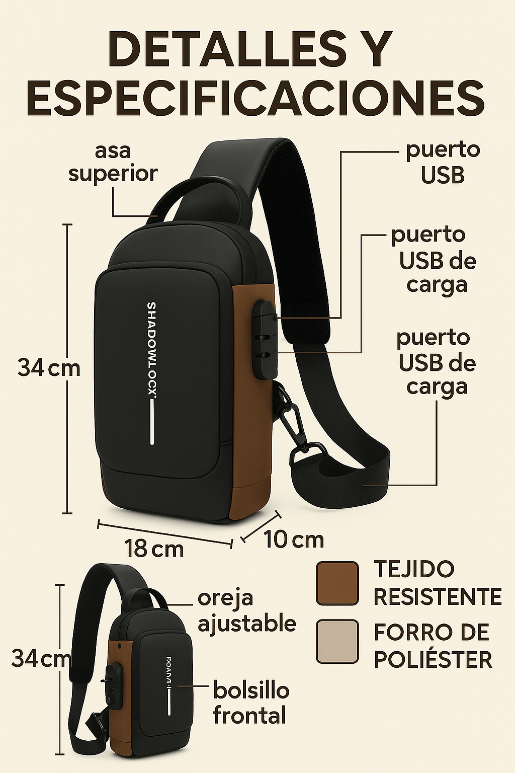 Bolso Antirrobo -  ShadowLock™